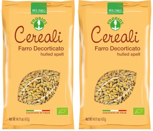 Probios Farro descascarillado: cereal italiano integral, ideal para sopas, guisos