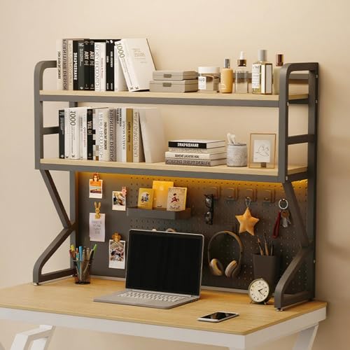 Étagère de bureau double couche meuble de rangement 50 cm