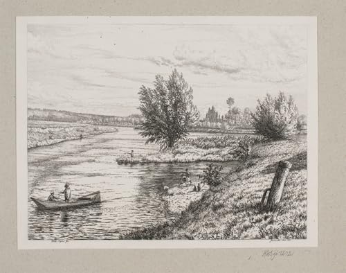 Impression d'affiches Parti au bord de la Marne Vilhelm Kyhn Toile 60x90cm