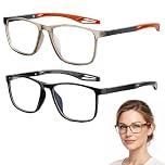 XLTXWD 2Pcs Auto Focus Glasses, Bifocal Reading Glasses, Progressive Multifocal Glasses for Men, Varifocal Glasses (Mid-Near Range, 2.5x)
