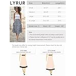 Lyrur Women's Floral Midi Skirt with Pockets High Elastic Waist Flowy Ruffle Casual Summer Boho Aline Skirts - Image 2