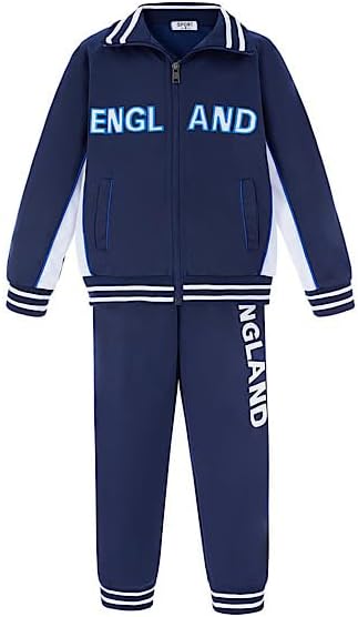 Gum & Berries Kids Football Tracksuit Zip Top with Pants England Barcelona Brasil New York Boston Outfit