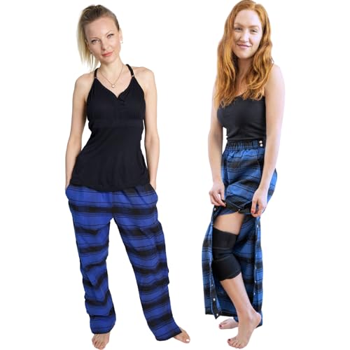 Image of Inspired Comforts Unisex Tearaway Post Surgery Recovery Pajama Pants with Side Snaps & Pockets