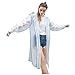 Produktbild Transparenter wiederverwendbarer Regenmantel Plus Size Multicolor Stylish Durable Hooded (L,Blau)