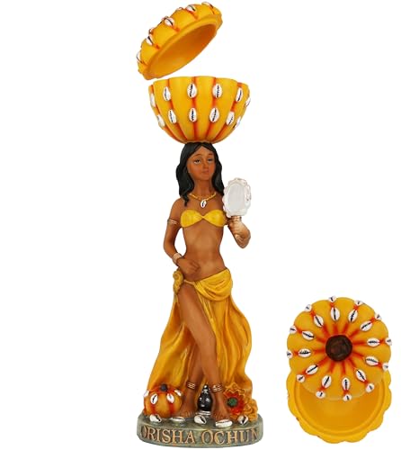 Estatua Orisha Oshun con Calabaza Alcancía 12" miniatura 3