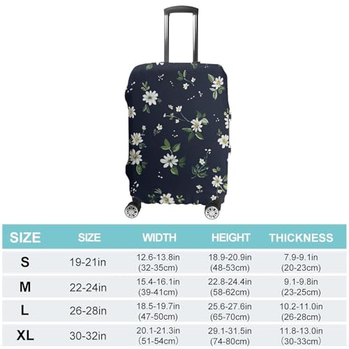 Travel Luggage Cover Spandex Suitcase Protector Washable Baggage Covers Daisy Repeating Pattern Elastic Scratch-Resistant Luggage Cover Protector Fits 18-32 Inch Luggage2