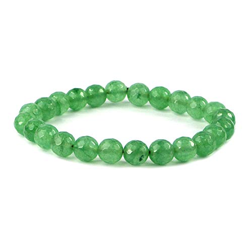 Image of Reiki Crystal Products Certified Natural Crystal Stone 8 mm Faceted /Diamond Cut Beads Bracelet for Men & Women | Reiki Charged Gemstone Bracelet | Multiple Crystal Variants Available