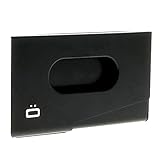 Capacidad hasta 15 tarjetas Ögon Smart Wallets - Tarjetero de Visita de Aluminio One Touch - Capacidad 15 Tarjetas - Negro