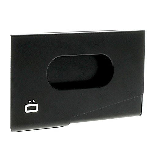 Ögon Smart Wallets - Tarjetero de Visita de Aluminio One Touch - Capacidad 15 Tarjetas - Negro Cover