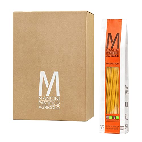 Mancini Pastificio Agricolo - Linea Classica - Spaghettoni - Cartone 12 Confezioni da 500 g