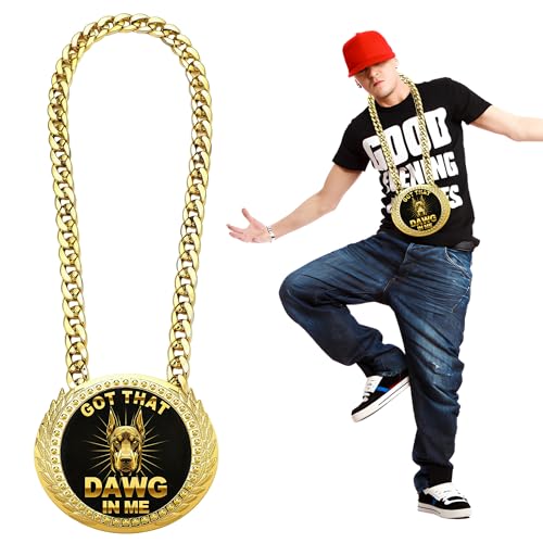 Got That Dawg in Me Turnover Chain - Doberman 6 Inch MVP Award Medal for Elite Athletes, Strategic Champions, Focused Competitors,Football MVP, Office Champion Motivational Prize Funny Gag Gifts