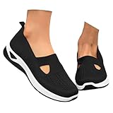 chaussures lacets femme cuir Confortables et respirantes : Ces chaussures orthopédiques pour femmes sont fabriquées dans une matière supérieure en tricot doux, léger et respirant, douce pour la peau et qui ne chauffe pas les pieds.