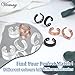 Vicmag 2PCS Magnetic Copper Rings for Women & Men,99.99% Pure Copper Ring with 9X Magnets Gift Adjustable(9X Silver)