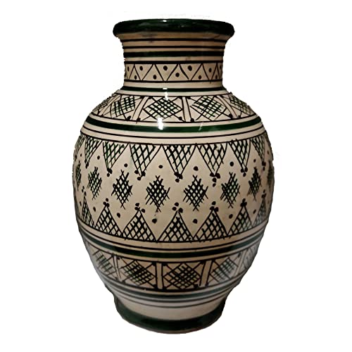 Ceramica dipinta a mano Vaso Berbero Etnico Marocchino Ceramica Terracotta Orientale H. 28 cm 3101221503