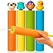 Water Blaster Soaker Gun - 4 Pack Safe Foam Noodles Pump Action Outdoor Water Toy for Kids and Adults - Pool Beach Yard and Park Play. 4 Animal Figures in 4 Bright Colors. Up to 30 ft. Blast