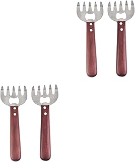YARNOW 4 Pçs Presentes Masculinos Triturador De Carne Garra Para Churrasco Garfo Para Triturar Carne Para Churrasco Ferramentas De Bufê Chopper Para Churrasco Garra De Urso Cortador De