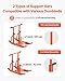 VEVOR Weight Sled, Fitness Training Pull Push Running Sled, Fitness Workout Sled Push Gym Equipment, Adjustable Height Handle, Compatible 1/2 in Weight Plates, Orange, Football Sleds and Chutes