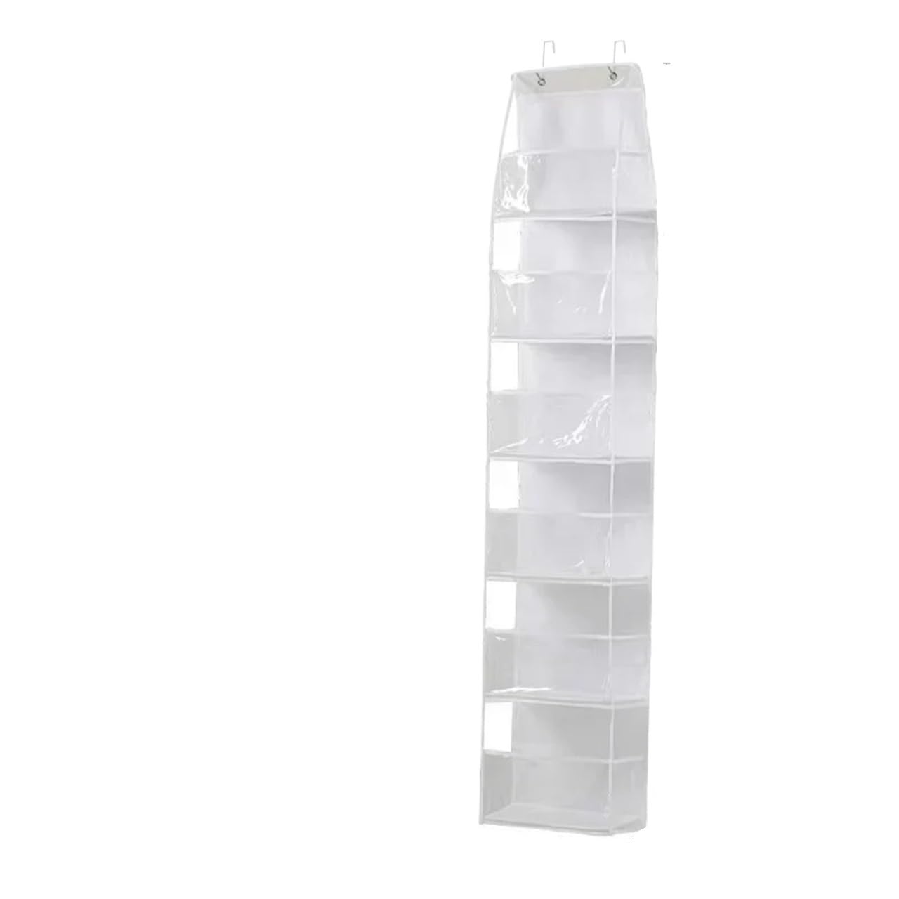 Hängeregal Wall Hanging Wardrobe Hanging Finishing Bags Transparent Hanging Organizers for Doors Underwear Socks Clothes Storage Organizer Für Schlafzimmer(White,Large)