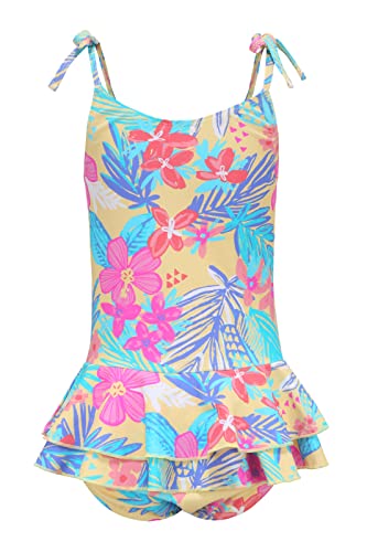Image of Girls One Piece Swimsuits Halter Ruffled Bathing Suit for Kids Hawaiian Swimwear Leopard Swim Dress 3-16 Years