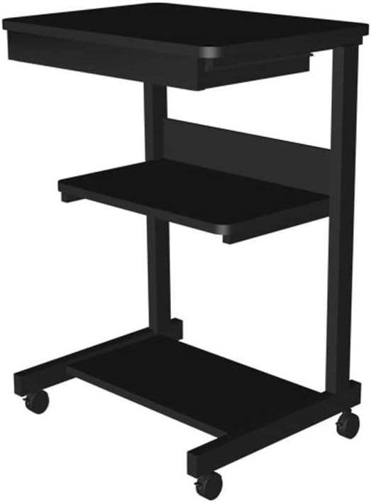 Book cartPrinter Table Mobile Printer Stand Desktop Printer Rack Cart Rack with 3-Layer Storage Rack Bookshelf for Home Office Storage & Organization Printer Stand (Color : White) White (Bla