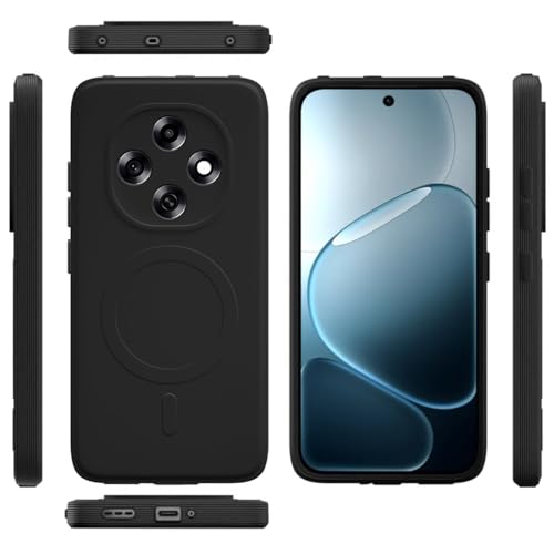 Image of Back Cover for Oppo F31 Pro 5G | MagFit Ring Design (Non-Magnetic) | Shockproof Protection | Anti-Slip Grip | Raised Camera Edges | Slim Protective Case for Oppo F31 Pro 5G (Matte Black)