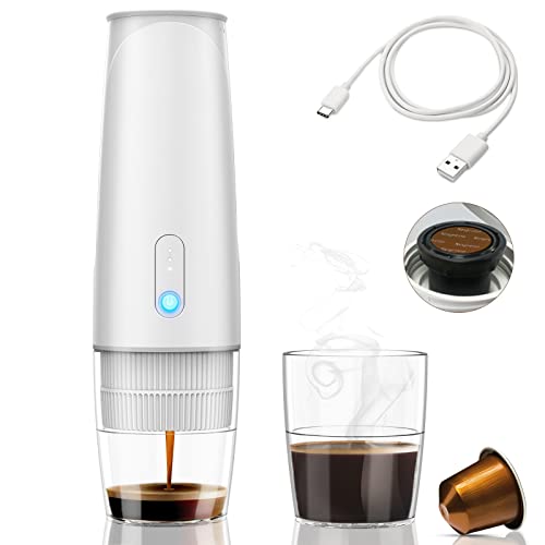 12v coffee machine - Portable Espresso Maker Electric, Camping Coffee Machine, 12V Travel for Nespresso Makers, Travel Gadgets, Compatible with Nespresso Capsule, Compact and Quality, Awesome Taste