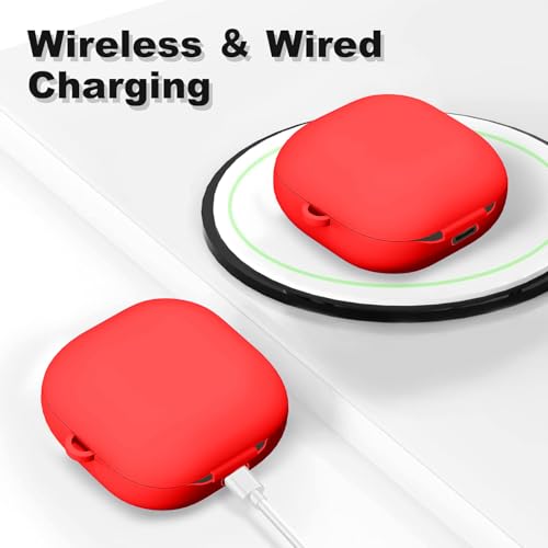 Image of Cocoonkart Soft Silicone Case Cover Compatible with Galaxy Buds Core (2025) (Red)