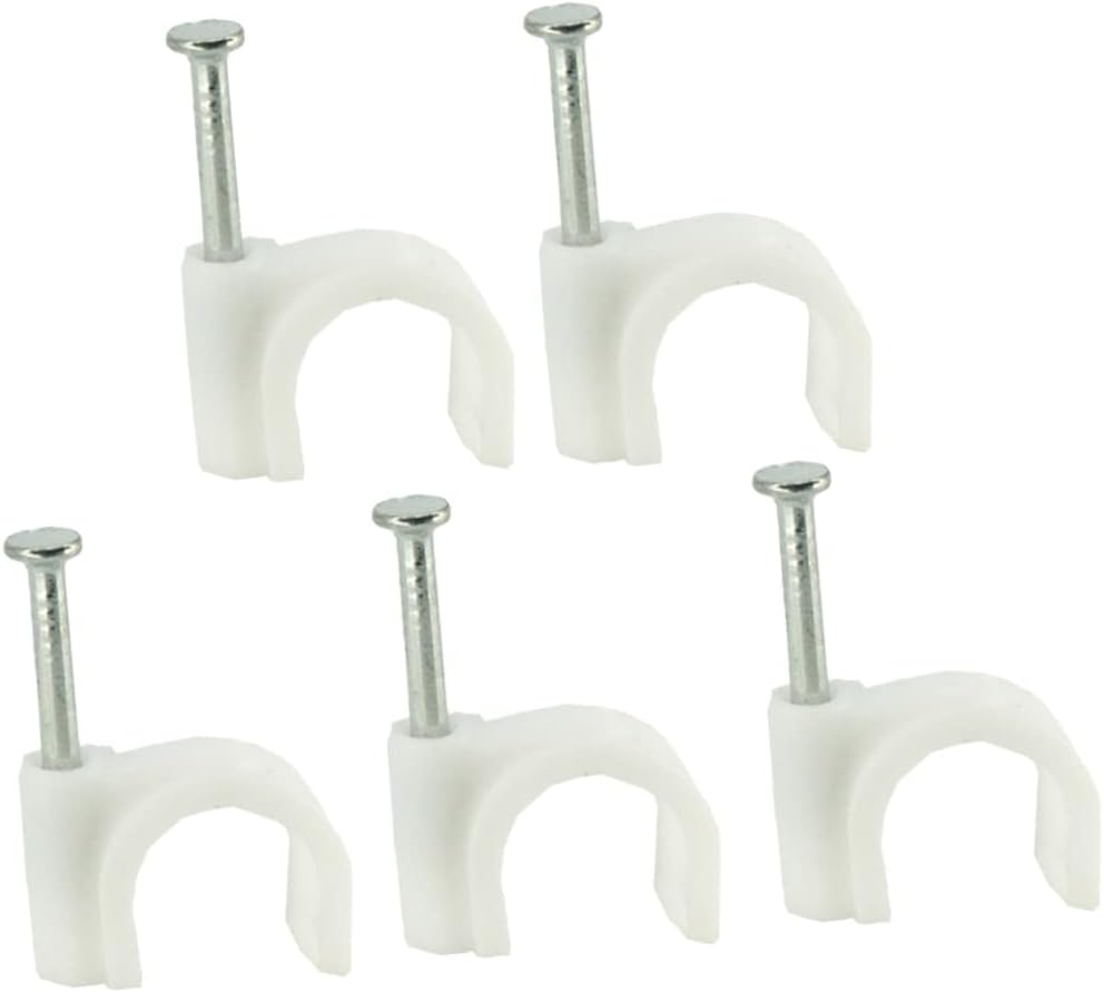 DOITOOL Cord Holders 600 Pcs Cable Clamp Cable Clip Cord Clips Cord Wall Clip Cable Wall Clip Wire Clamps Staple Outdoor
