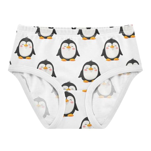 Joisal Designer Girls Underwear Toddler 2t Cotton Girl Panties Cute Cartoon Penguins White Briefs Undies Kids