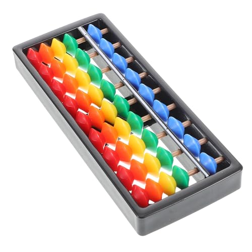 FELTECHELECTR 5 Color Abacus Soroban Abacus Retro Abacus Figurine Abacuses Custom Abacus Brass Abacus Craft Abacus for Math Vintage Abacus Abacusbrands Chinese Brass Abacus Plastic