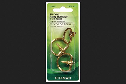 Image of Hillman Round Ring Hanger Antique Brass Plated 1-1 /8 inch Card