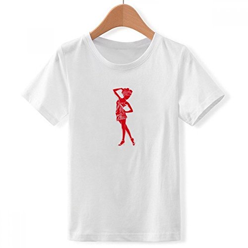 T-Shirt Blanc Garçon XX-Grand ample et confortable avec col ras du cou