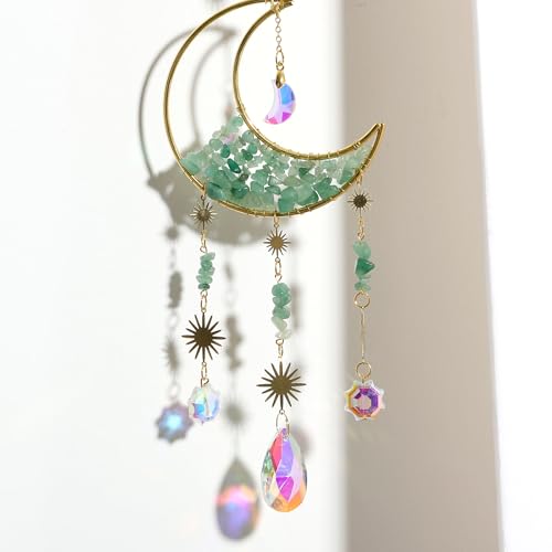 Cristal soleil attrape-soleil suspendu line aventurine pour terrasse