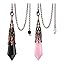 Rose Quartz+black Obsidian