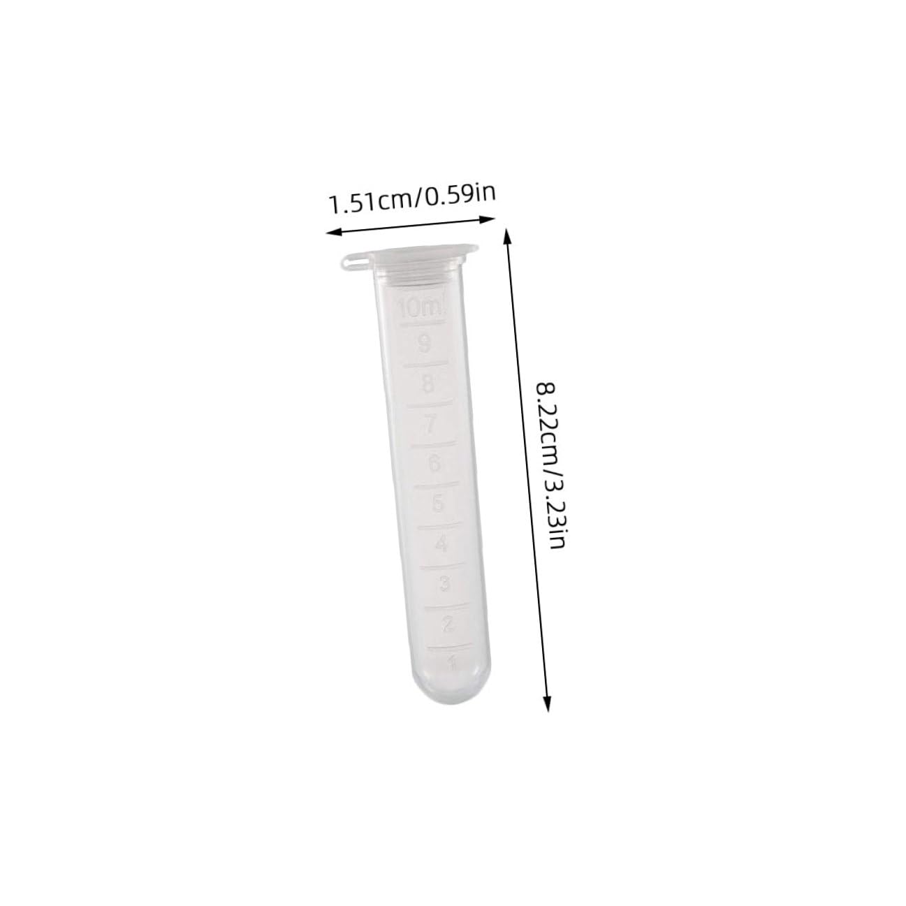 Ipetboom 200 Provette da Centrifuga Tappo 10 Ml, Tubi Scala Graduata Trasparente per Laboratorio Scientifico e Sperimentale, Contenitori per Campioni Liquidi Chiusura a Tenuta per Uso