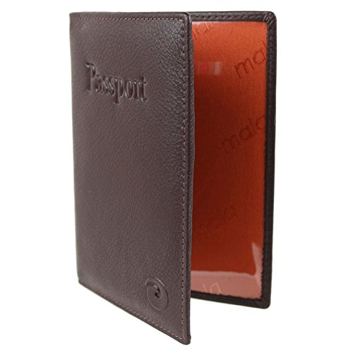 Passeport en cuir RFID Mala anti-piratage pour sécuriser vos déplacements rouge marron