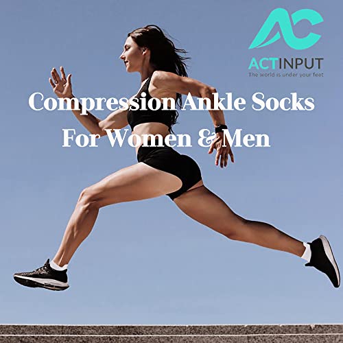 Image of ACTINPUT Ankle Compression Socks for Women Men - 5 /7 Pairs Plantar Fasciitis Socks for Athletic, Support, Running