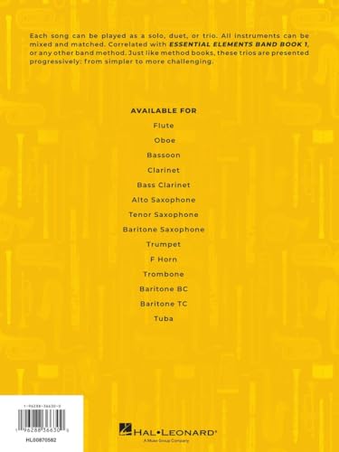 Essential Elements Flex-Trios: Bassoon Edition 20 Progressive Trios for Any Combination of Wind Instruments