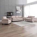 CECER 3 Piece Upholstered Living Room Sofa Set, Sectional Sofa Couch with Nailhead Trim, Furniture S