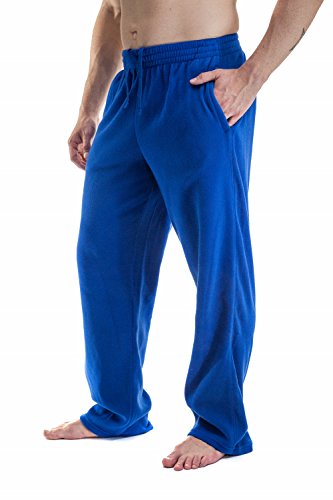 Men's Plush Polar Fleece Sweatpants with Pockets, Royal XL