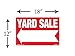 Sam's Signs 3-Pack Yard Sale Sign Kit - Double Sided Red Property Signs with Directional Arrows - 18