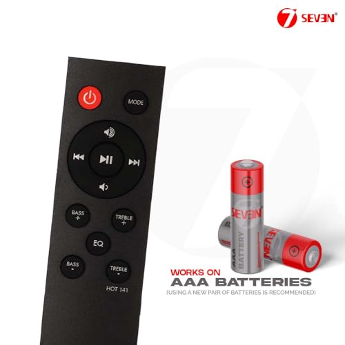 7SEVEN® Compatible with Fingers Soundbar Remote Control Suitable for Octane-100 Soundbar Model Subwoofer Music System Match Key by Key Exactly with Existing Original Remote Controller 3 41rPAFuXH0L