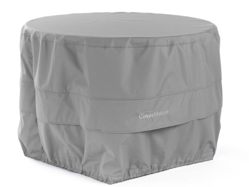 Covermates Round Firepit Cover 48DIAMETER x 25H Ultima Collection 7 YR Warranty Year Around Protection- Grey