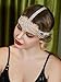 SWEETV 1920s Headpiece Flapper Headband for Women, Art Deco Roaring 20s Great Gatsby Rhinestone Hair Band Headpiece Accessoreis,Silver