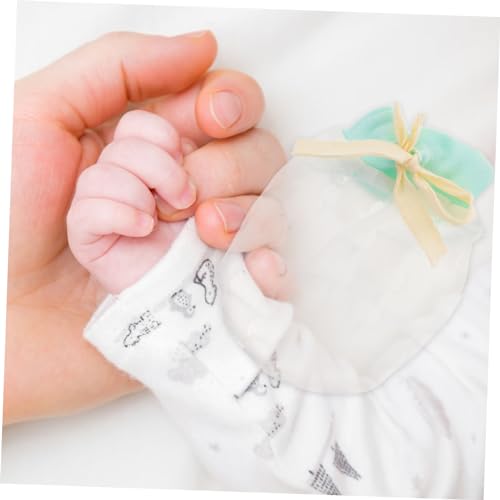 Adjustable Ice Silk Baby Mittens Breathable Anti-Scratch Gloves for Newborns 2 Pairs Summer Use for 6-12 Months4
