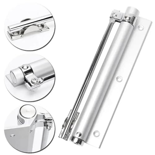 Cierrapuertas de aluminio para el hogar: resorte automático ajustable y hardware suave 5