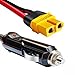 Faoyliye 12AWG XT60 Extension Cable, 3.3FT Car Cigarette Lighter Plug to XT60 Female Connector Extension Cable with Solar Panel RV Portable Power Station Solar Generator