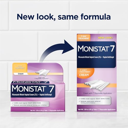 monistat 7-day yeast infection treatment for women miconazole cream 45g tube amp 7 applicators for relief of mild vaginal itching