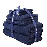 Picture of Everplush Classic 6 Pcs Luxury Bath Towels Sets,Highly Absorbent and Quick Dry Extra Large Bath Towel, Super Soft Towel for Bathroom, Pool, Swim (Navy Blue, Bath Towels 6PK)