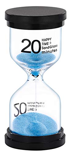 SuLiao Sand Timer 20 Minutes Hourglass: Plastic Sand Clock 5 Min, Little Purple Sand Watch 5 Min for Kids, Games, Classroom, Kitchen, Decorative